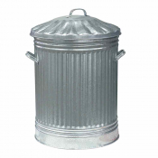 Galvanised Dustbin with Lid - Each
