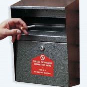 Heavy Duty Steel Effect Wall Mounted Cigarette Bin - Each