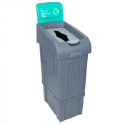 Procycle Grey 80ltr Recycling Bin Green Mixed Waste - Each