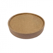 8oz Heavy Duty Kraft Soup Cup Lids - Case of 500