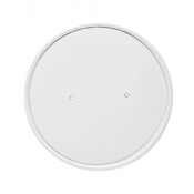 8oz Heavy Duty White Soup Cup Lids - Case of 500