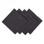 Black 2-Ply Cocktail Napkins (23cm x 23cm) - Case of 4000