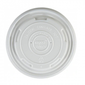 Flat Compostable Soup Container Lid - Case of 500