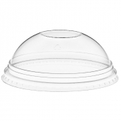 Recyclable Clear Domed Lids (9oz) Smoothie Cup w/ Straw Slot - Case of 2000