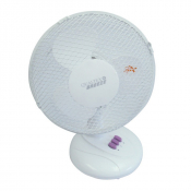 White Oscillating Desk Fan - 40cm