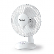 23cm (9inch) SupaCool White Oscillating Desk Fan - Each
