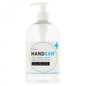 Evans Handsan Alcohol Hand Sanitiser Pump Bottle - 500ml