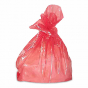 30inch Dissolving Strip Red Laundry Sacks - Case of 200