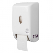 Fig Ecomatic White Twin Toilet Roll Holder Dispenser - Each
