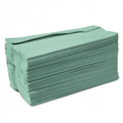 Green C-Fold Paper Hand Towels (227mm x 250mm) - Case of 3600