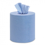 Blue 150m 2ply Embossed Centrefeed Rolls (16.5cm) - Case of 6