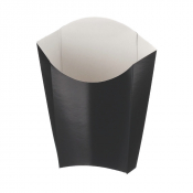 Medium Black Folded Chip Scoops - Case of 500