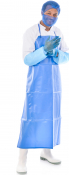 Blue 48inch PVC Apron With Ties - Each
