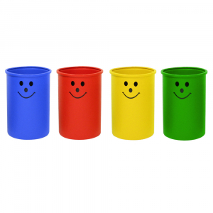 Open Top Smiley Face Litter Bins (95ltr) - Each