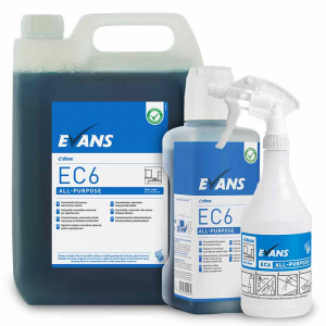 Evans Vanodine EC6 (Blue Zone) All Purpose Hard Surface Cleaner - 5ltr | 1ltr
