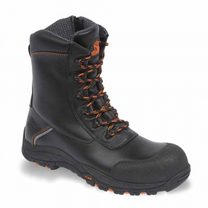 V12 Defiant Black High Leg Zip Sided Safety Boot - Size 3-13