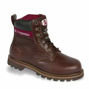 V12 Boulder Mahogany Hide Derby Safety Boot - Size 5-13
