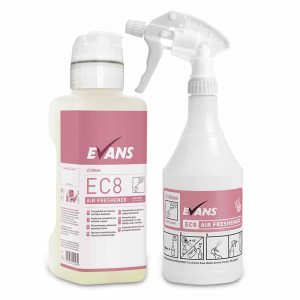 Evans Vanodine EC8 (Pink Zone) Concentrated Air Freshener & Fabric Deodoriser - 1ltr