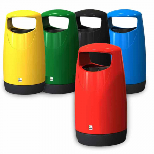 Ribble Hooded Outdoor Litter Bin - 100ltr