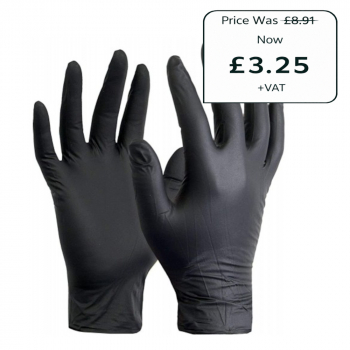 Nitrile Powerfree Disposable Gloves - Black