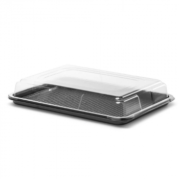 Large Black Platter Base & Lid - Pack of 50