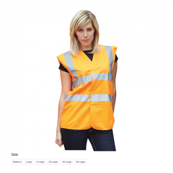 High Visibility Orange Waistcoat