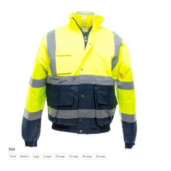 High Visibility Blue|Yellow Two Tone Bomber Jacket
