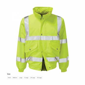 High Visibility Yellow Bomber Jacket - Each