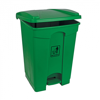 Green 45ltr Polypropylene Pedal Bin - Each