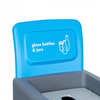Procycle Light Blue Glass Waste Replacement Back Panel - Each