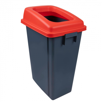 Red Recycling Buddy Bin & Colour Coded Lid (60ltr) - Each