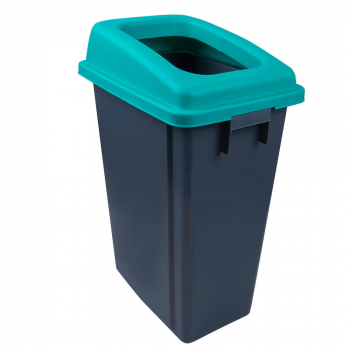 Teal Recycling Buddy Bin & Colour Coded Lid (60ltr) - Each