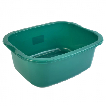Green Rectangular Plastic (11ltr) Washing Up Bowl - Each