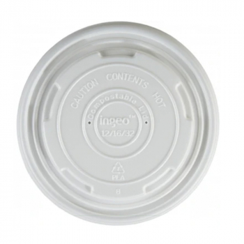 Flat Compostable Soup Container Lid - Case of 500