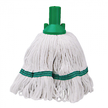 Green Microfibre Socket Looped Mop Head - Each