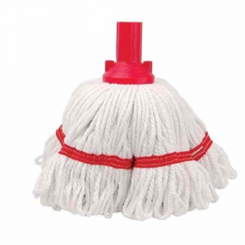 Red Microfibre Socket Looped Mop Head - Each