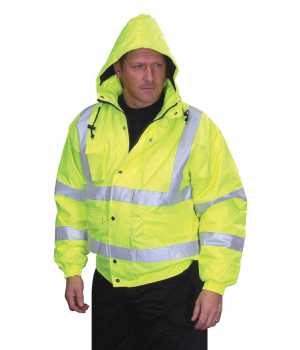 Large High Visibility Yellow Bomber Jacket - Each