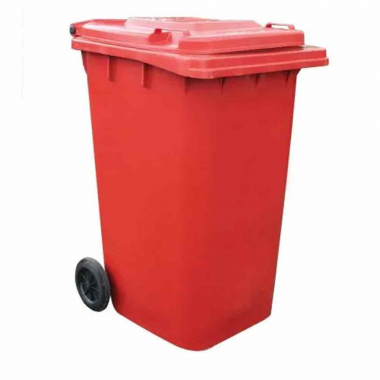 Red Two Wheel Wheelie Bin (240ltr) - Each
