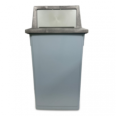 Grey Wallhugger Swing Top Litter Bin (90ltr) - Each