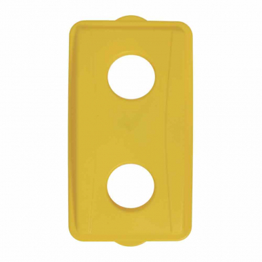 Yellow Bottles & Cans Wallhugger Recycle Lid - Each