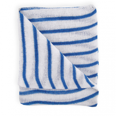 Blue Striped Cotton Dishcloth (16"x12") - Pack of 20