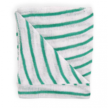 Green Striped Cotton Dishcloth (16"x12") - Pack of 20