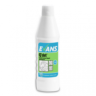 Evans Vanodine Q'Det Unperfumed Washing Up Liquid - 1ltr