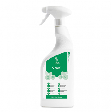 Evans Vanodine Clear Glass & Window Cleaner - 750ml