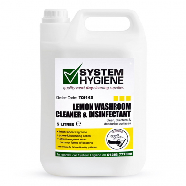 System Hygiene Lemon Washroom Cleaner and Disinfectant - 5ltr