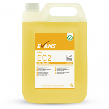 Evans Vanodine EC2 (Yellow Zone) Heavy Duty Concentrated Cleaner & Degreaser - 5ltr